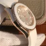 YACHT MASTER 1 BAYMAX ROSE GOLD MIX WHITE RUBBER STRAP 40MM 116655-Oysterflex Bracelet white
