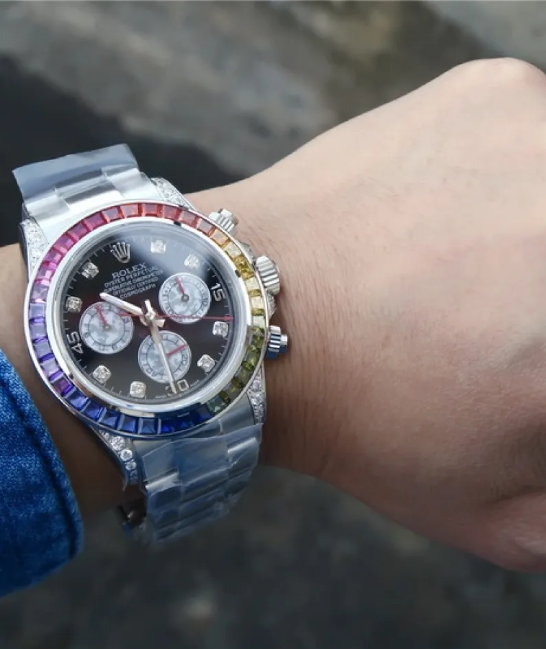 DAYTONA RAINBOW DIAMOND SILVER STAINLESS STEEL 40MM 116599 RBOW