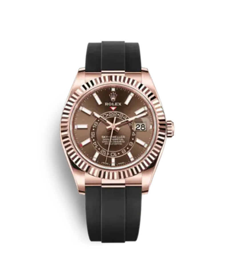 Rolex Sky-Dweller Oyster 42 mm Everose gold 326235-0005 New