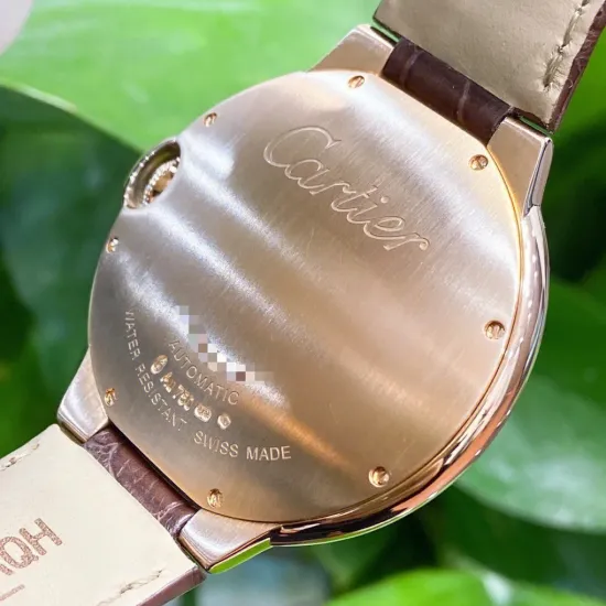 BALLON BLEU DE CARTIER WATCH 40 mm, automatic movement, 18K Rose gold, leather