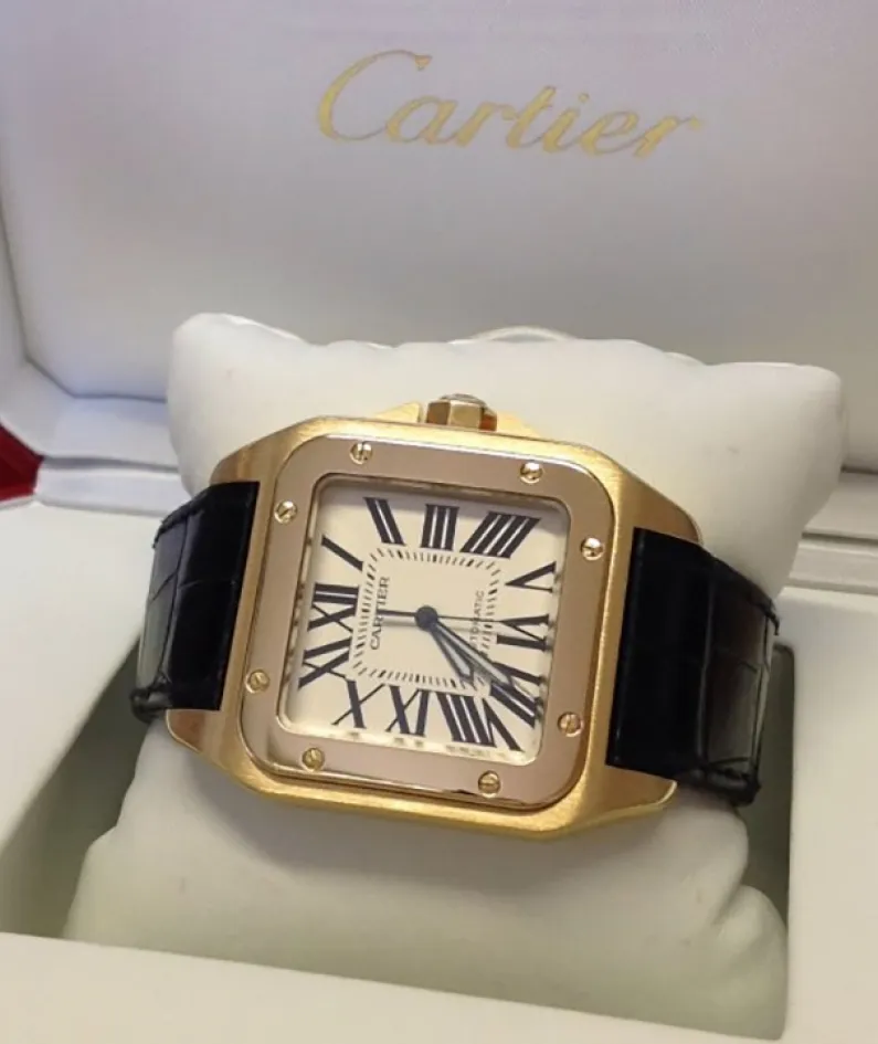 CARTIER santos 18kt Yellow Gold Men's WatchItem -W20071Y1
