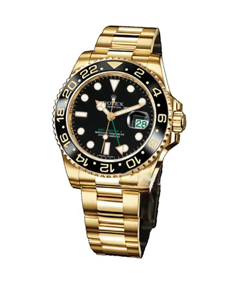 Rolex GMT-Master II Yellow Gold Automatic Green Dial Men's Watch 116718-LN-78208
