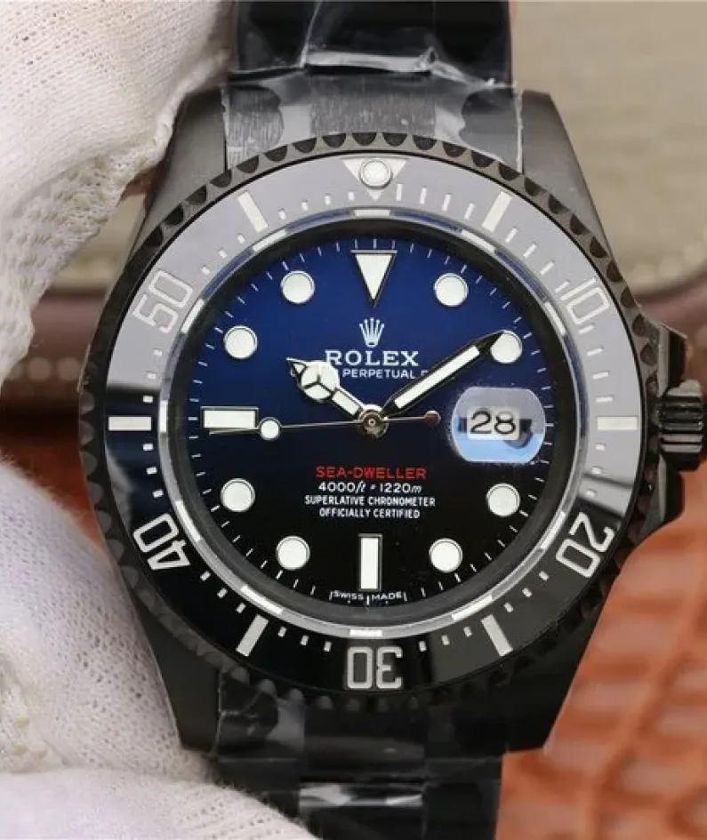 SEA DWELLER FULL BLACK MULTIPLE DIAL COLOR OPTIONS 43MM