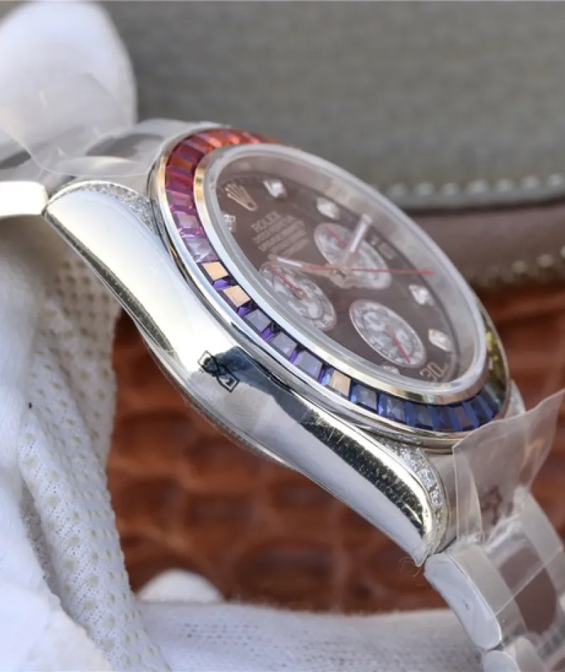 DAYTONA RAINBOW DIAMOND SILVER STAINLESS STEEL 40MM 116599 RBOW