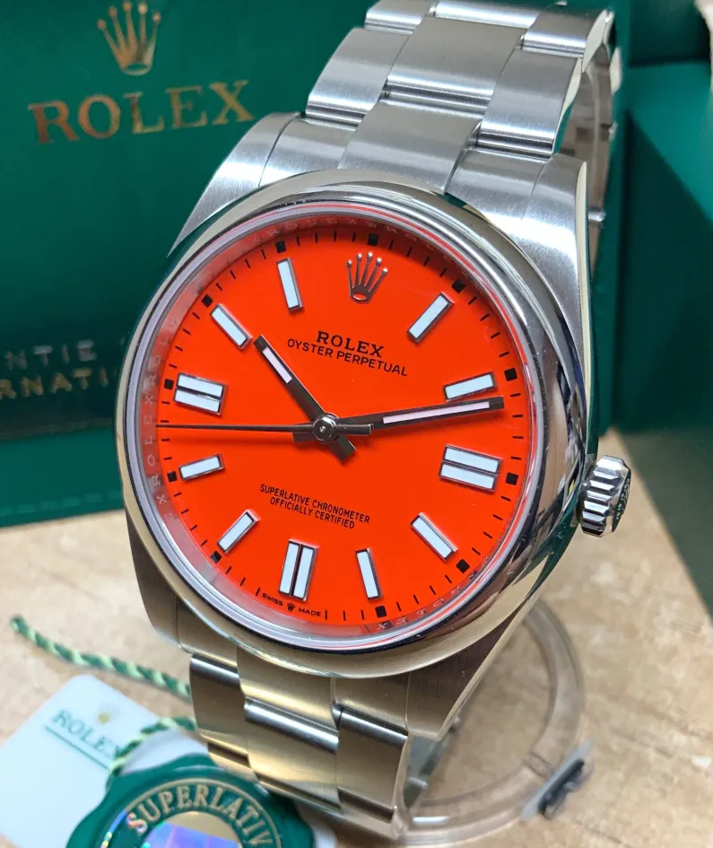 OYSTER PERPETUAL 124300 Series（orange）