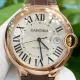 BALLON BLEU DE CARTIER WATCH 40 mm, automatic movement, 18K Rose gold, leather