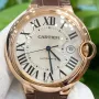 BALLON BLEU DE CARTIER WATCH 40 mm, automatic movement, 18K Rose gold, leather