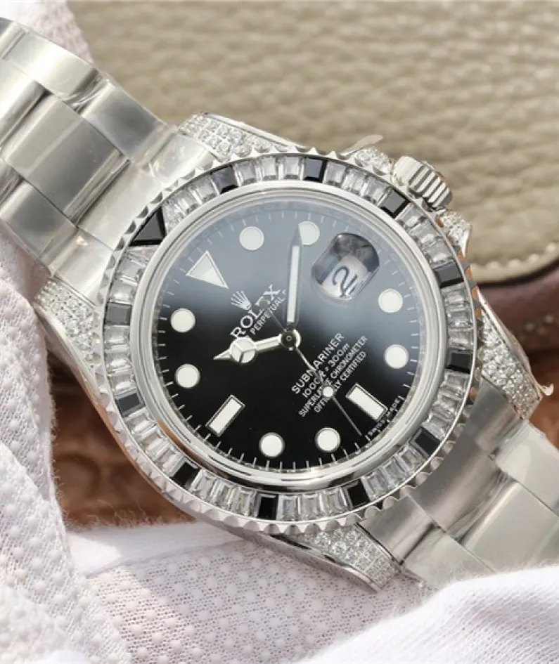 SUBMARINER SILVER BLACK DIAMOND 40MM 116759 SANR-74769Bril
