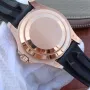 YACHT MASTER 1 GOLDEN DIAMOND BEZEL BLACK DIAL RUBBER STRAP 40MM 116695SATS