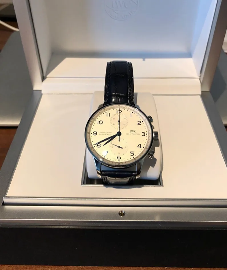 IWC Portuguese series IW371446 watch (Portuguese blue needle)