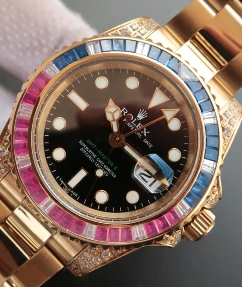 GMT MASTER 2 GOLDEN RAINBOW DIAMOND 40MM 116758 SAru-78208