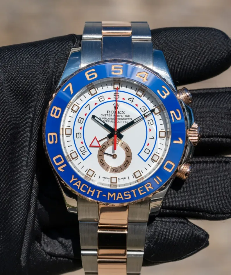 Rolex YACHT-MASTER II--(Rose Gold Strap) 116681-78211