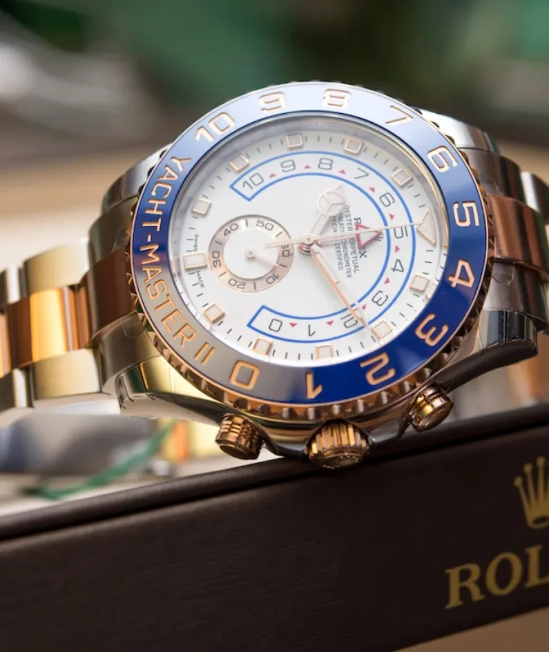 Rolex YACHT-MASTER II--(Rose Gold Strap) 116681-78211