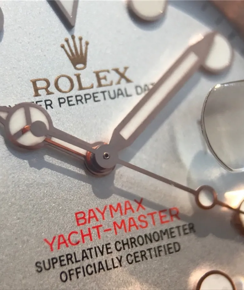 YACHT MASTER 1 BAYMAX ROSE GOLD MIX WHITE RUBBER STRAP 40MM 116655-Oysterflex Bracelet white