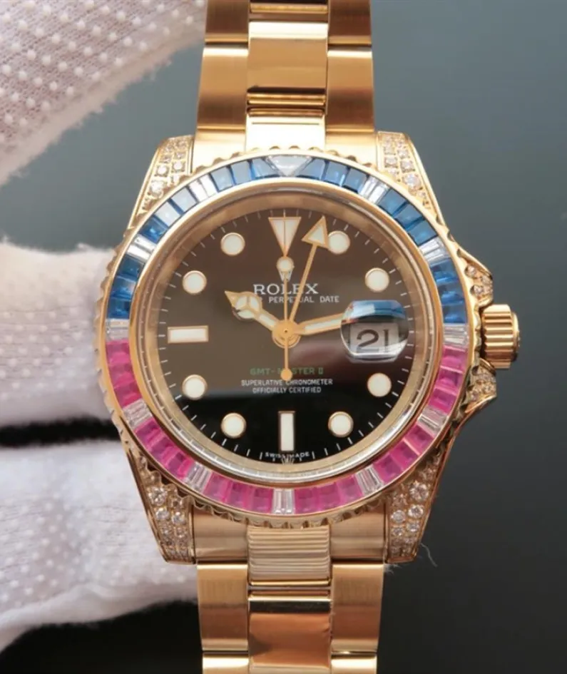 GMT MASTER 2 GOLDEN RAINBOW DIAMOND 40MM 116758 SAru-78208