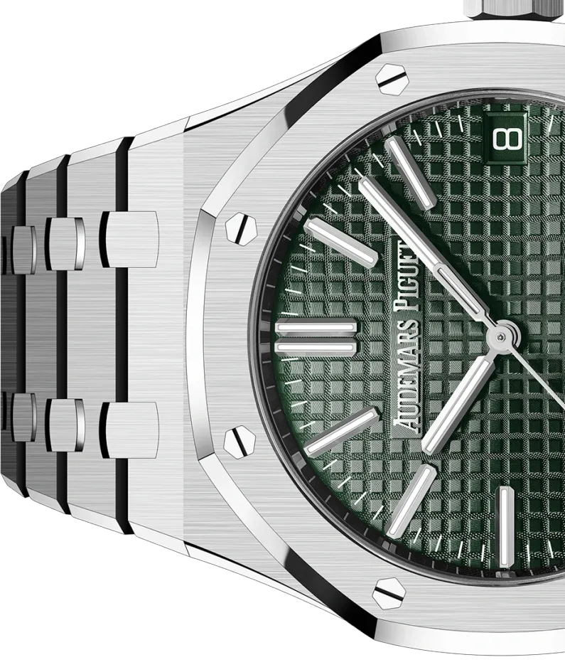 ROYAL OAK SELFWINDING  50TH ANNIVERSARY  Ref. 15510ST.OO.1320ST.04 This 41 mm Royal Oak Selfwinding in stainless steel sports