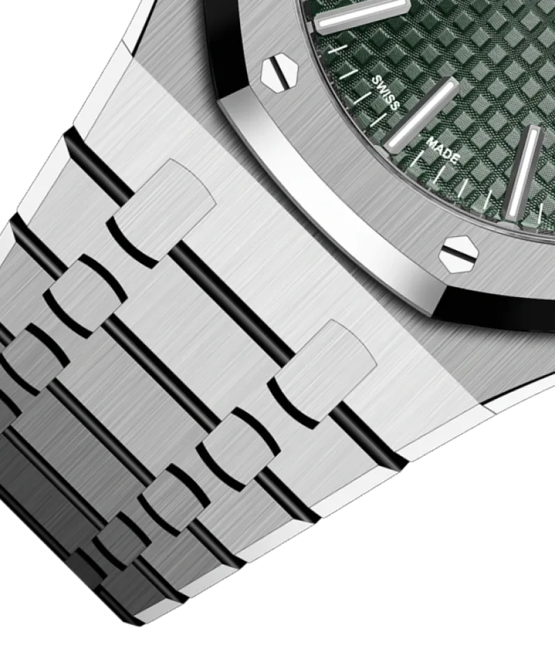 ROYAL OAK SELFWINDING  50TH ANNIVERSARY  Ref. 15510ST.OO.1320ST.04 This 41 mm Royal Oak Selfwinding in stainless steel sports