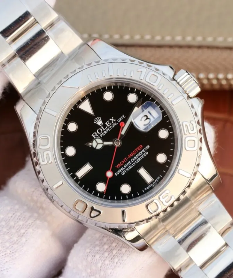 YACHT MASTER 1 PURE SILVER ( BLACK DIAL ) STAINLESS STEEL 40MM M126622