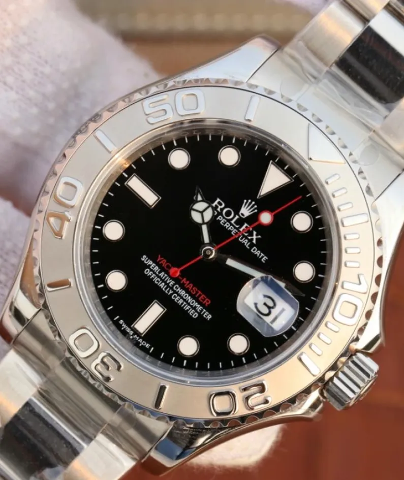 YACHT MASTER 1 PURE SILVER ( BLACK DIAL ) STAINLESS STEEL 40MM M126622