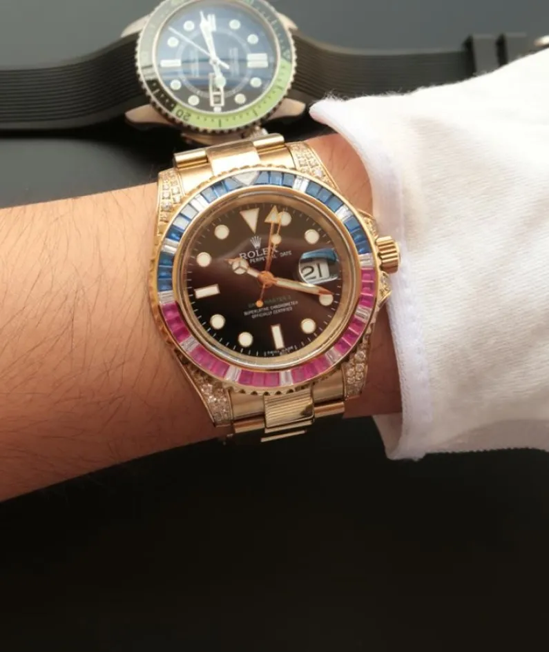 GMT MASTER 2 GOLDEN RAINBOW DIAMOND 40MM 116758 SAru-78208