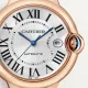 BALLON BLEU DE CARTIER WATCH 40 mm, automatic movement, 18K Rose gold, leather