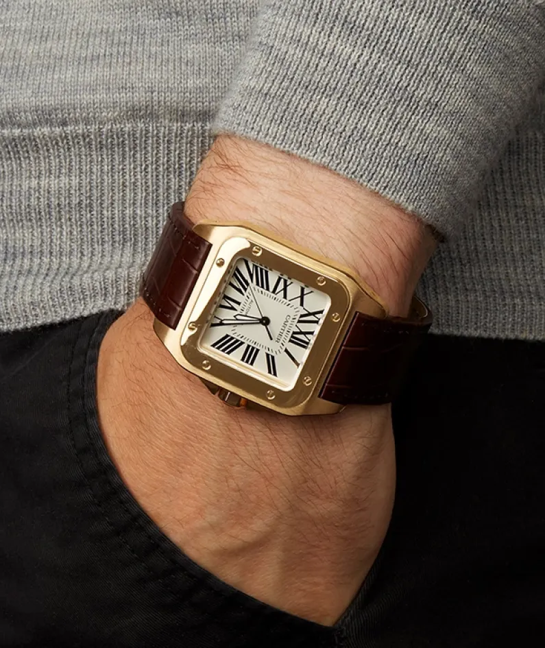 CARTIER santos 18kt Yellow Gold Men's WatchItem -W20071Y1