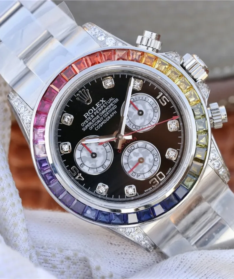 DAYTONA RAINBOW DIAMOND SILVER STAINLESS STEEL 40MM 116599 RBOW