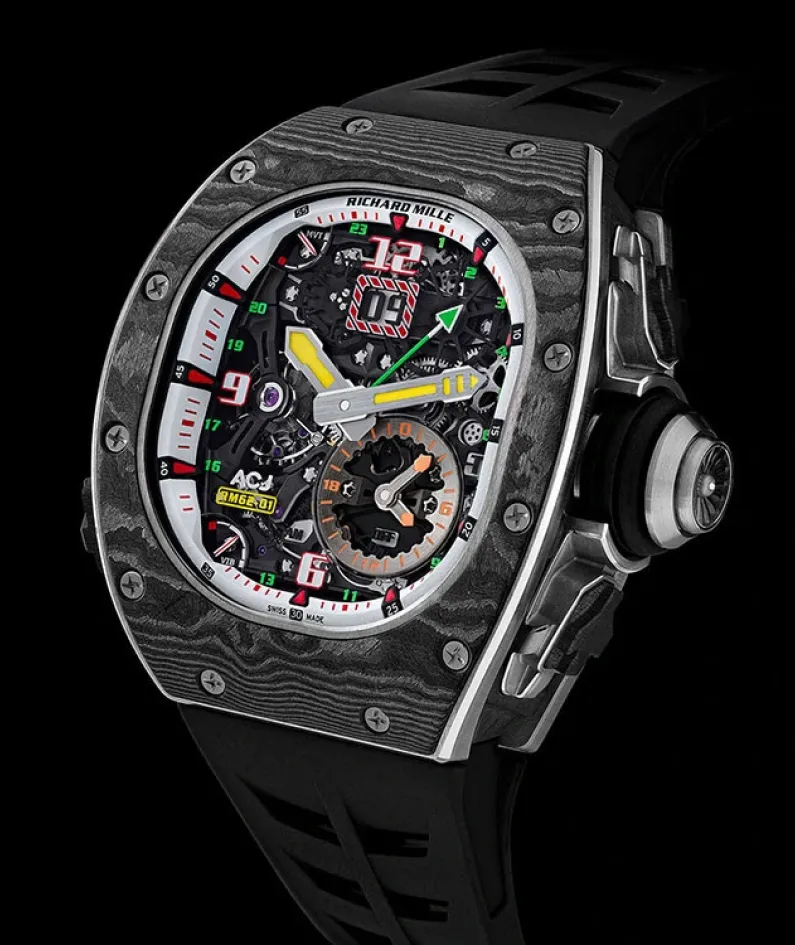 Richard mille RM 62-01 Manual Winding Tourbillon vibrating alarm ACJ