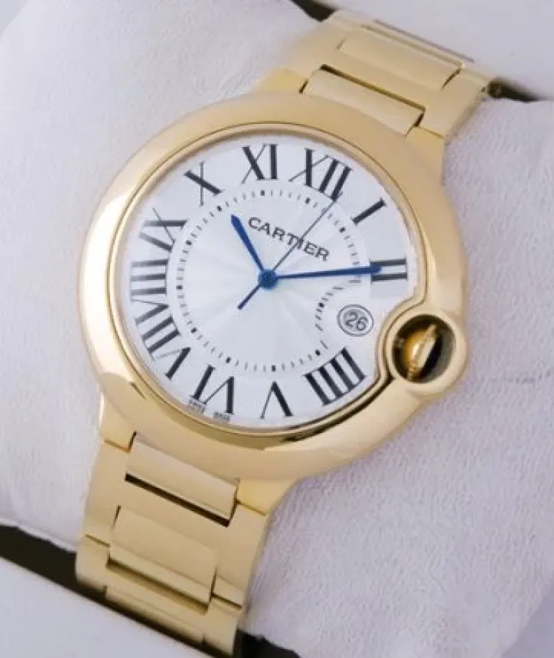 BALLON BLEU DE CARTIER WATCH 36 mm, mechanical movement with automatic winding, yellow gold