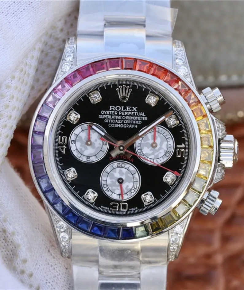 DAYTONA RAINBOW DIAMOND SILVER STAINLESS STEEL 40MM 116599 RBOW