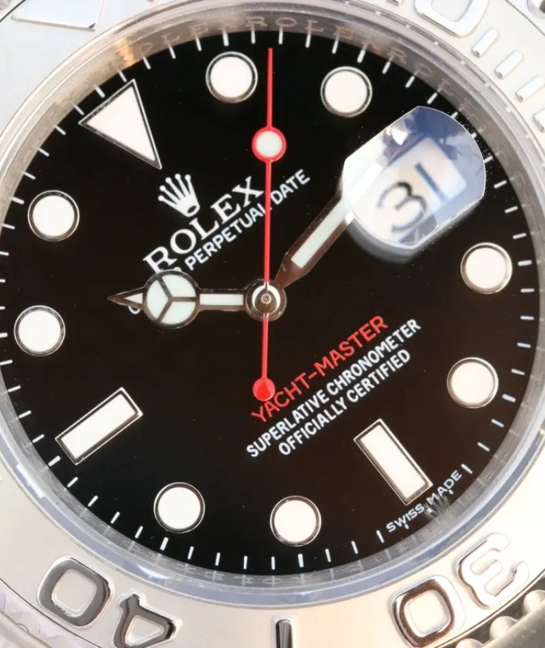 YACHT MASTER 1 PURE SILVER ( BLACK DIAL ) STAINLESS STEEL 40MM M126622