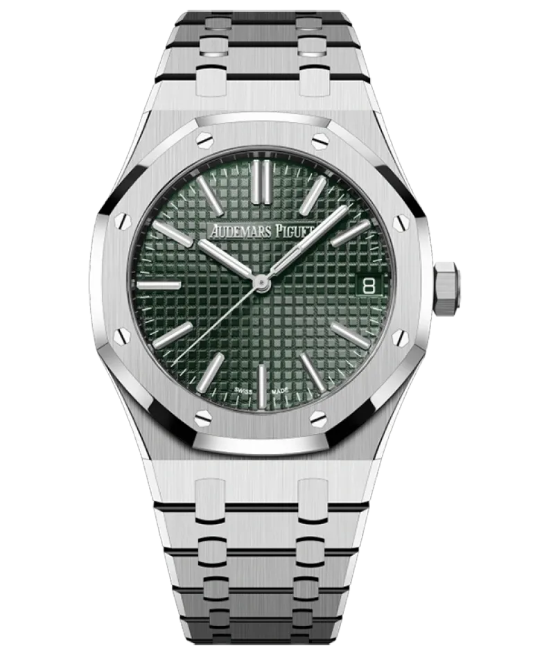 ROYAL OAK SELFWINDING  50TH ANNIVERSARY  Ref. 15510ST.OO.1320ST.04 This 41 mm Royal Oak Selfwinding in stainless steel sports(AAAAA version)