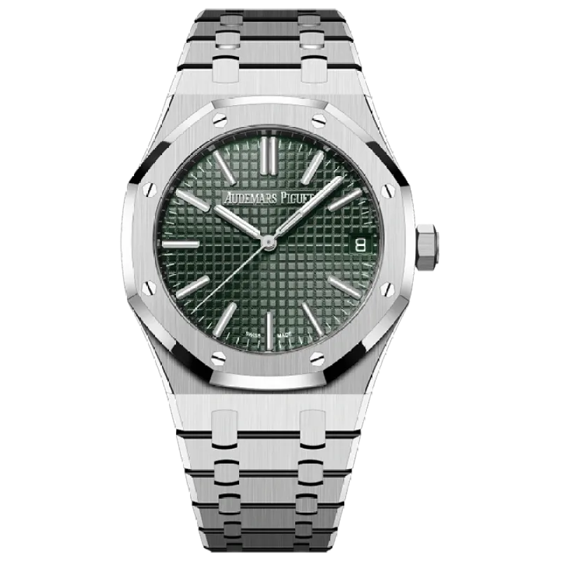 ROYAL OAK SELFWINDING  50TH ANNIVERSARY  Ref. 15510ST.OO.1320ST.04 This 41 mm Royal Oak Selfwinding in stainless steel sports(AAAAA version)