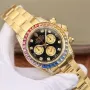 DAYTONA RAINBOW DIAMOND YELLOW GOLD STAINLESS STEEL 40MM 116598 RBOW