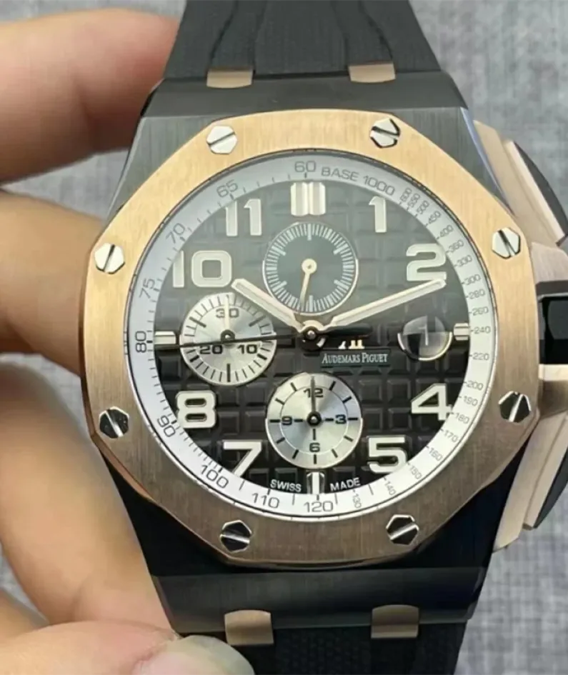 Modified Dial-APF New Color Royal Oak Offshore 44mm RG Bezel (AAAAA version) Modified Dial-APF New Color Royal Oak Offshore 44mm RG Bezel (AAAAA version)