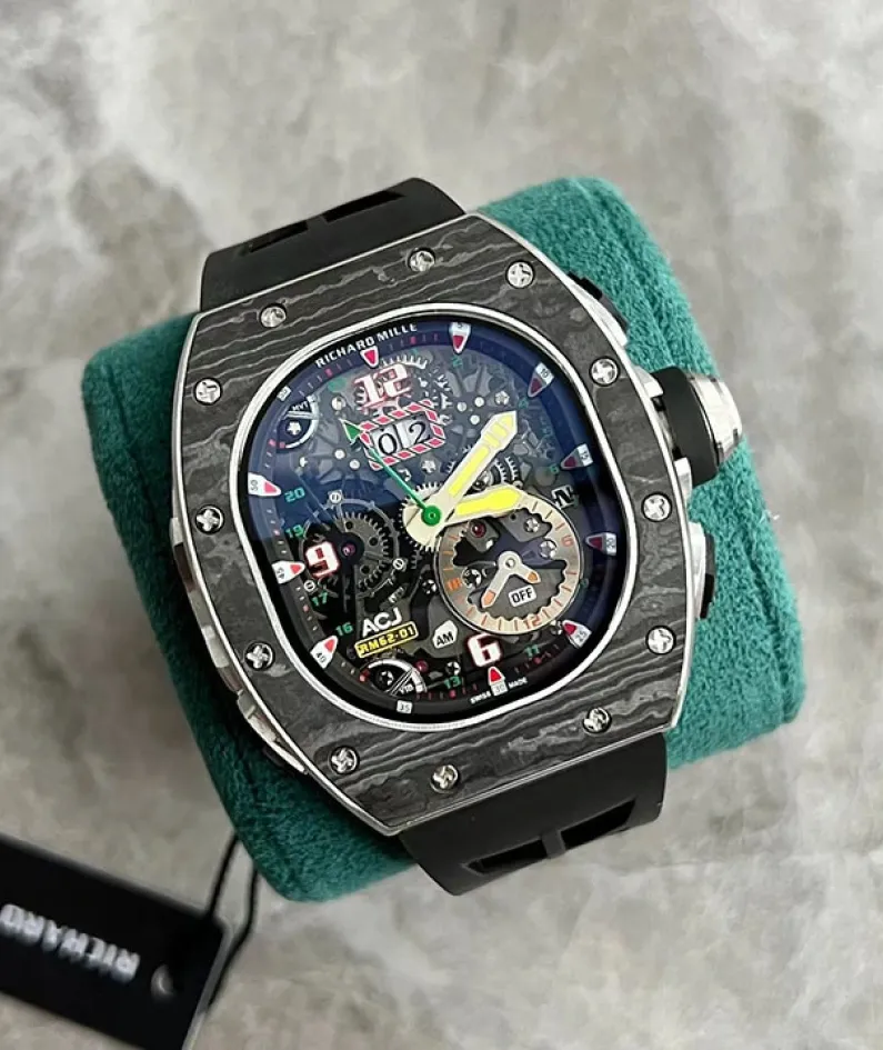 Richard mille RM 62-01 Manual Winding Tourbillon vibrating alarm ACJ