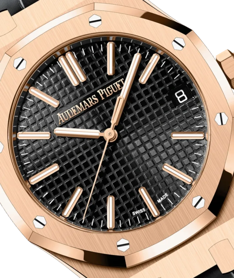 ROYAL OAK SELFWINDING  50TH ANNIVERSARY  Ref. 15510OR.OO.D002CR.01 This 18-carat pink gold Royal Oak Selfwinding in 4
