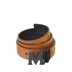 MCM Claus M Reversible Belt Visetos Cognac/Black