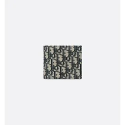 DIOR - WalletBeige And BlackDior ObliqueJacquard