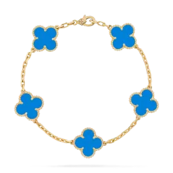Vintage Alhambra bracelet, 5 motifs Agate
