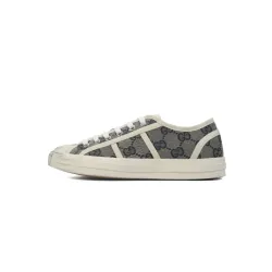 Gucci canvas shoes shell gray