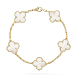 Vintage Alhambra bracelet, 5 motifs yellow gold