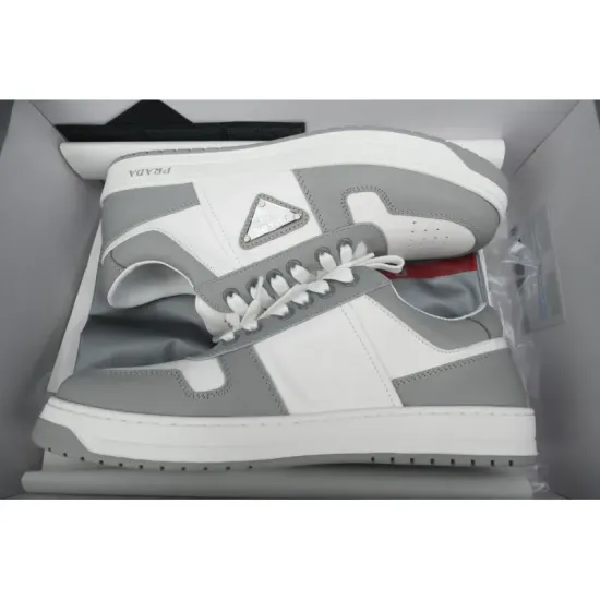 PK God Batch Prada Downtown Low Sneakers Grey White
