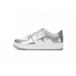 A Bathing Ape Bape Sta Low Silver 1H73 191 921
