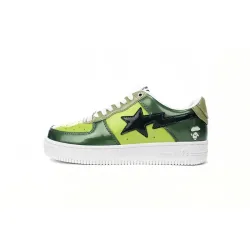 A Bathing Ape Bape Sta Low Black Green Mirror Surface 1H20 190 046