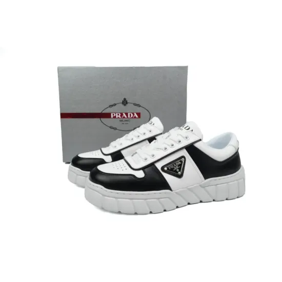 PK God Batch Prada Sneakers Black and White PK God Batch Prada Sneakers Black and White