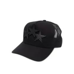 AMIRI 3 Star Trucker Hat Black