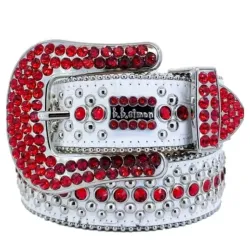 B.B. Simon White Red Magic Crystal Belt
