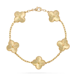Vintage Alhambra bracelet, 5 motifs yellow gold pk1
