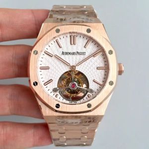 Audemars Piguet Royal Oak 26510OR.OO.1220OR.02 Rose Gold Replica with Cal.2924 Tourbillon Manual Winding Movement - Folding Clasp